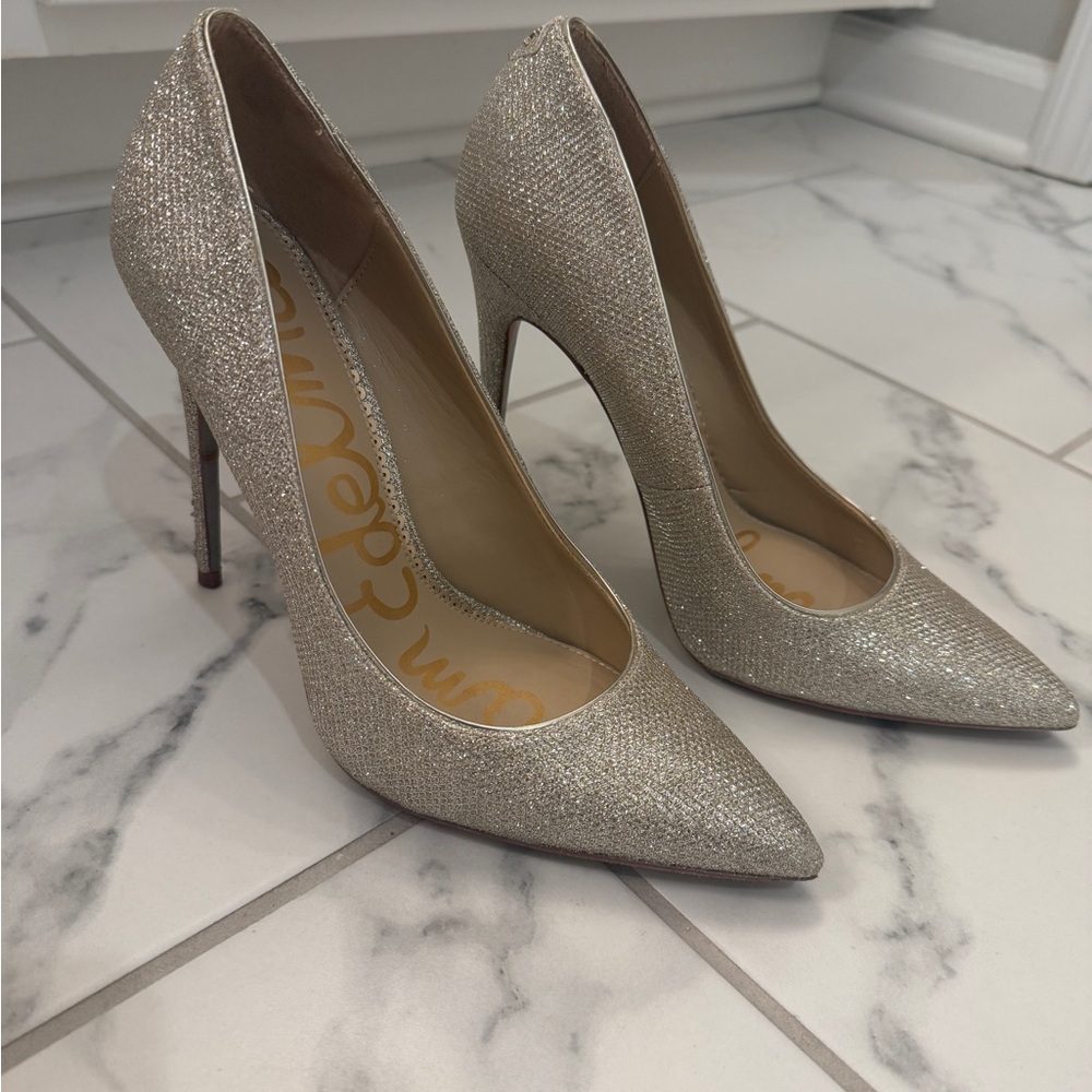 Sam Edelman Gold Glitter Heels